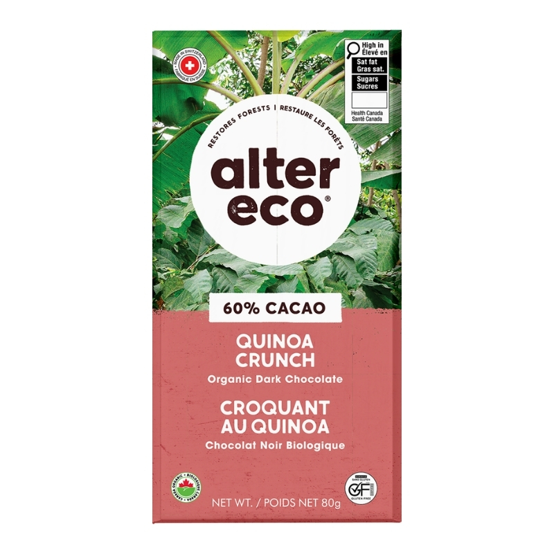 CHOCOLAT 60% CROQUANT QUINOA BIO 80G