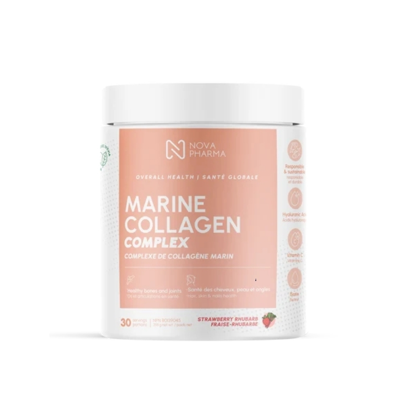 COLLAGÈNE MARIN FRAISE-RHUBARBE 375G